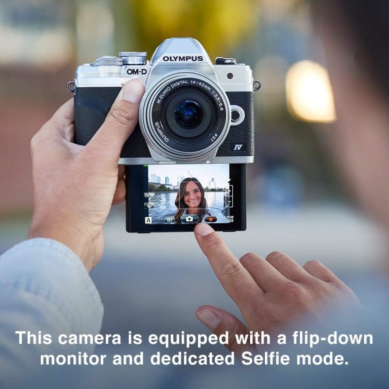 OM SYSTEM OLYMPUS E-M10 Mark IV Silver Micro Four Thirds System Camera M.Zuiko Digital ED 14-42mm F3.5-5.6 EZ kit 20MP Sensor 5-Axis Image Stabilization 4K Video Wi-Fi